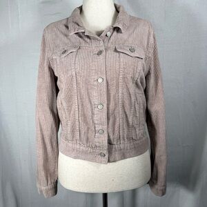 1 Sunset‎ Lane Women's Beige Cotton Corduroy Jacket XL